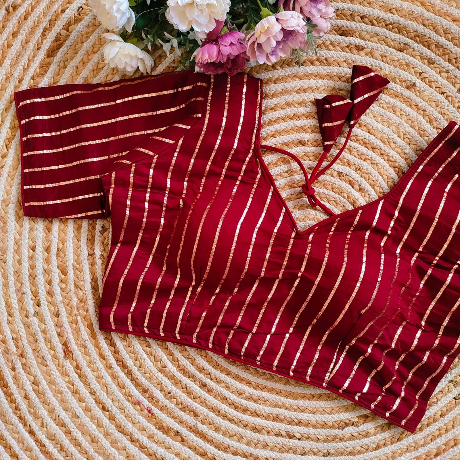 Wedding Special Boat Neck Blouses