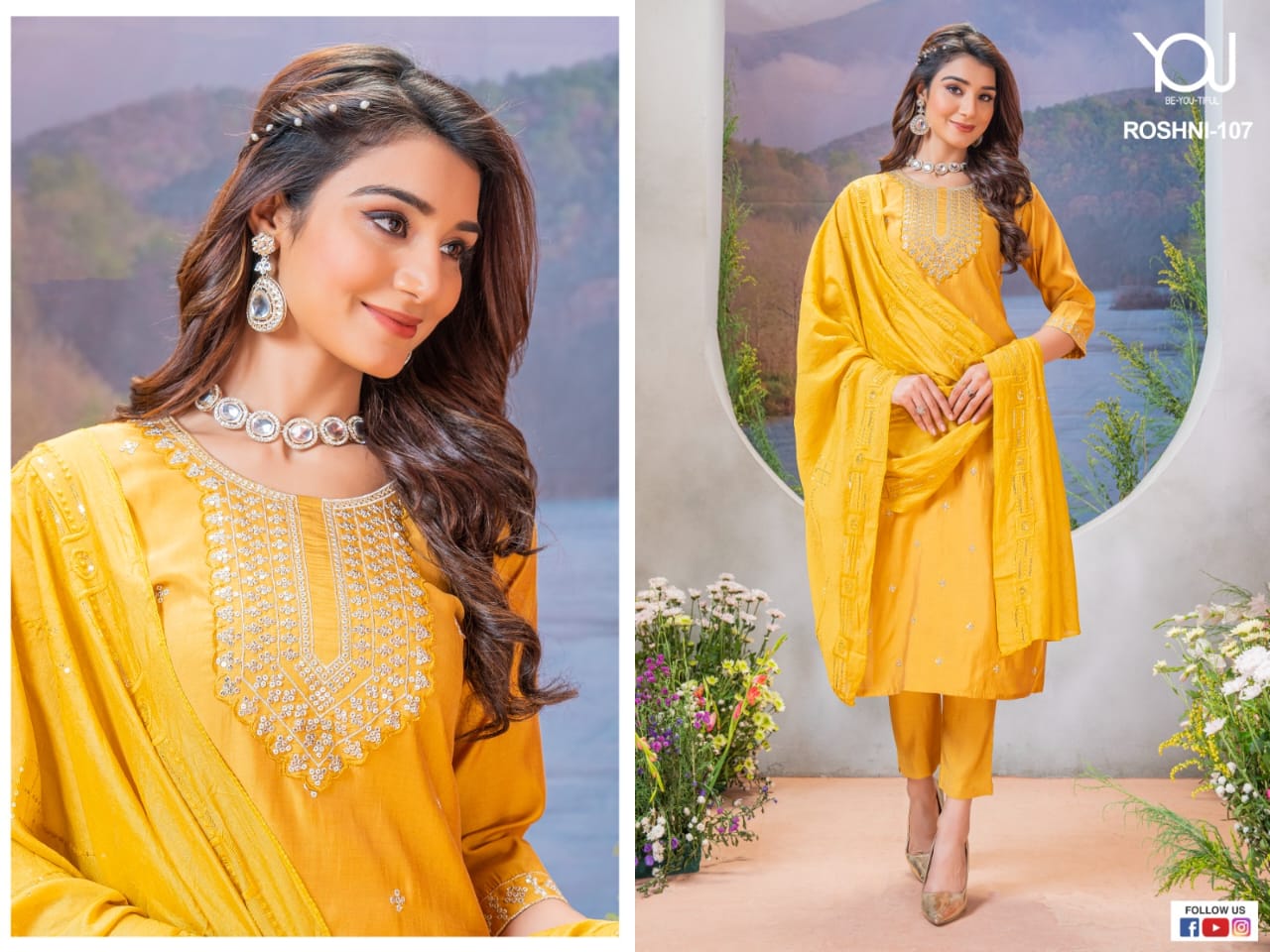 Roshni By You Designer Fancy Roman Silk Quality Stitched Dresses (799x05)