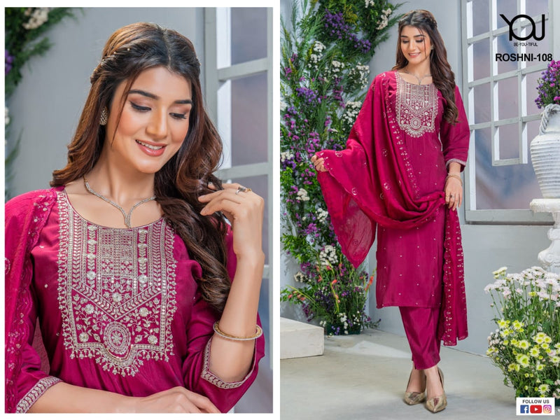 Roshni By You Designer Fancy Roman Silk Quality Stitched Dresses (799x05)