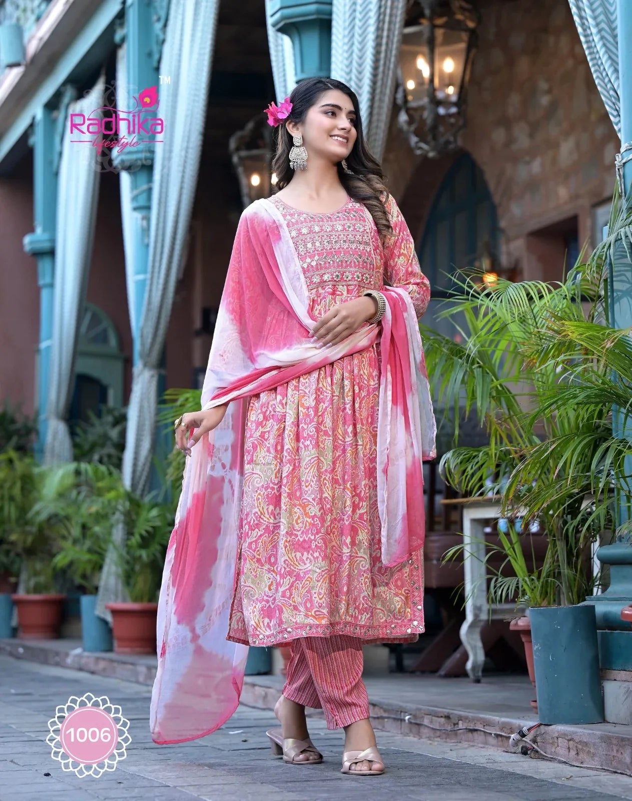 Radhika lifestyle Resham Vol 1 Top Pant Dupptta Nayra Cut 3 Pcs (685x08)