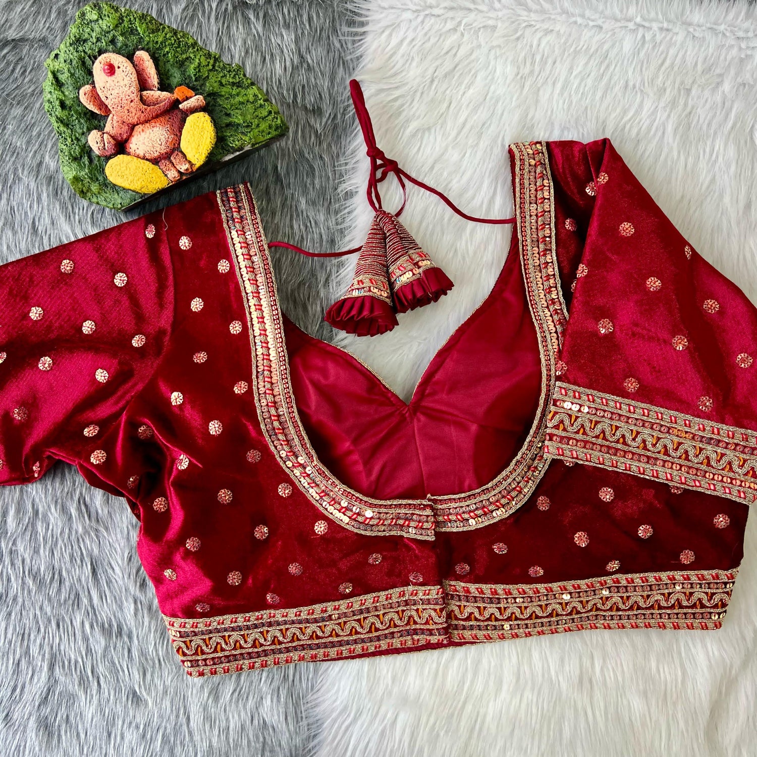 Wedding Special Heavy Bridal Velvet Blouse