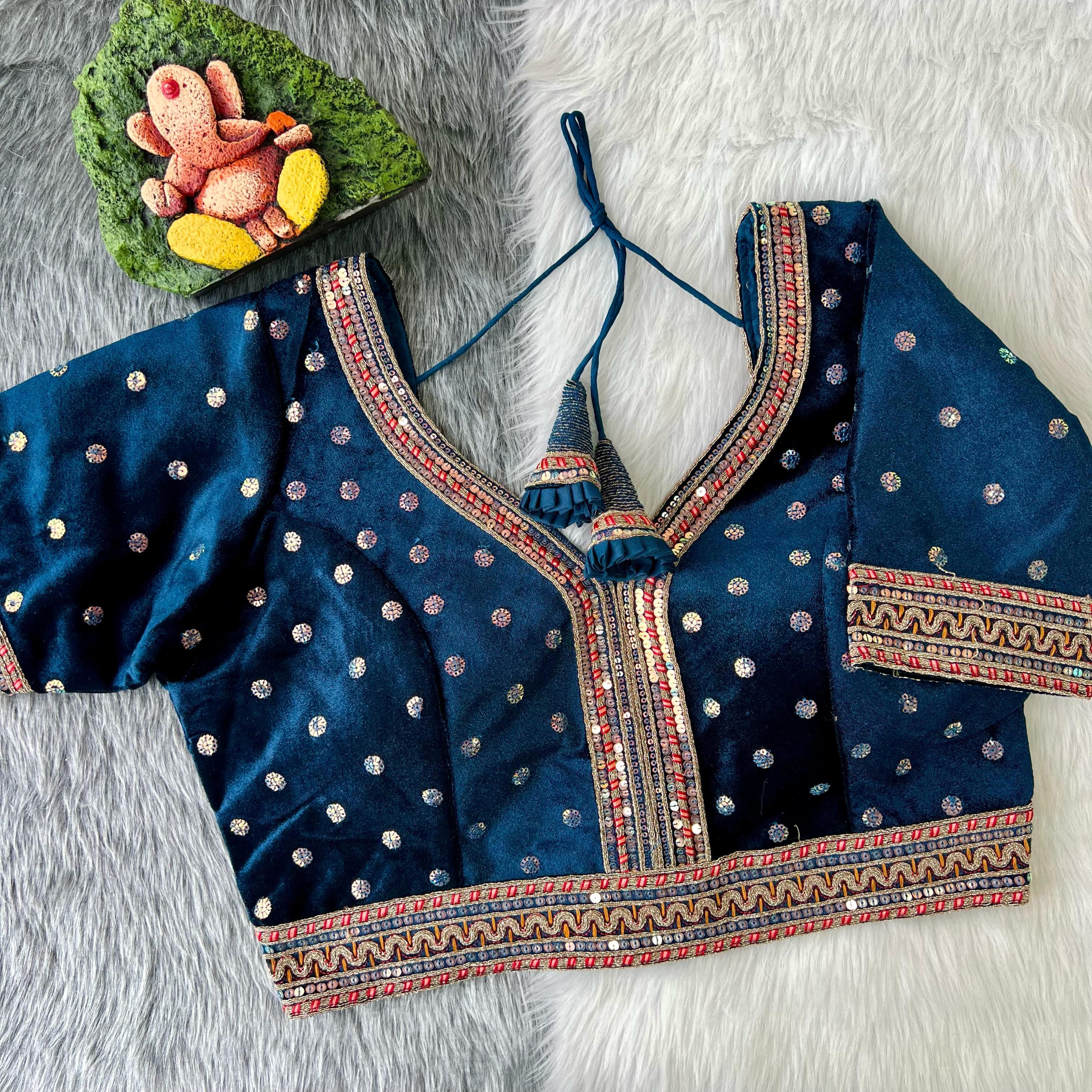 Wedding Special Heavy Bridal Velvet Blouse