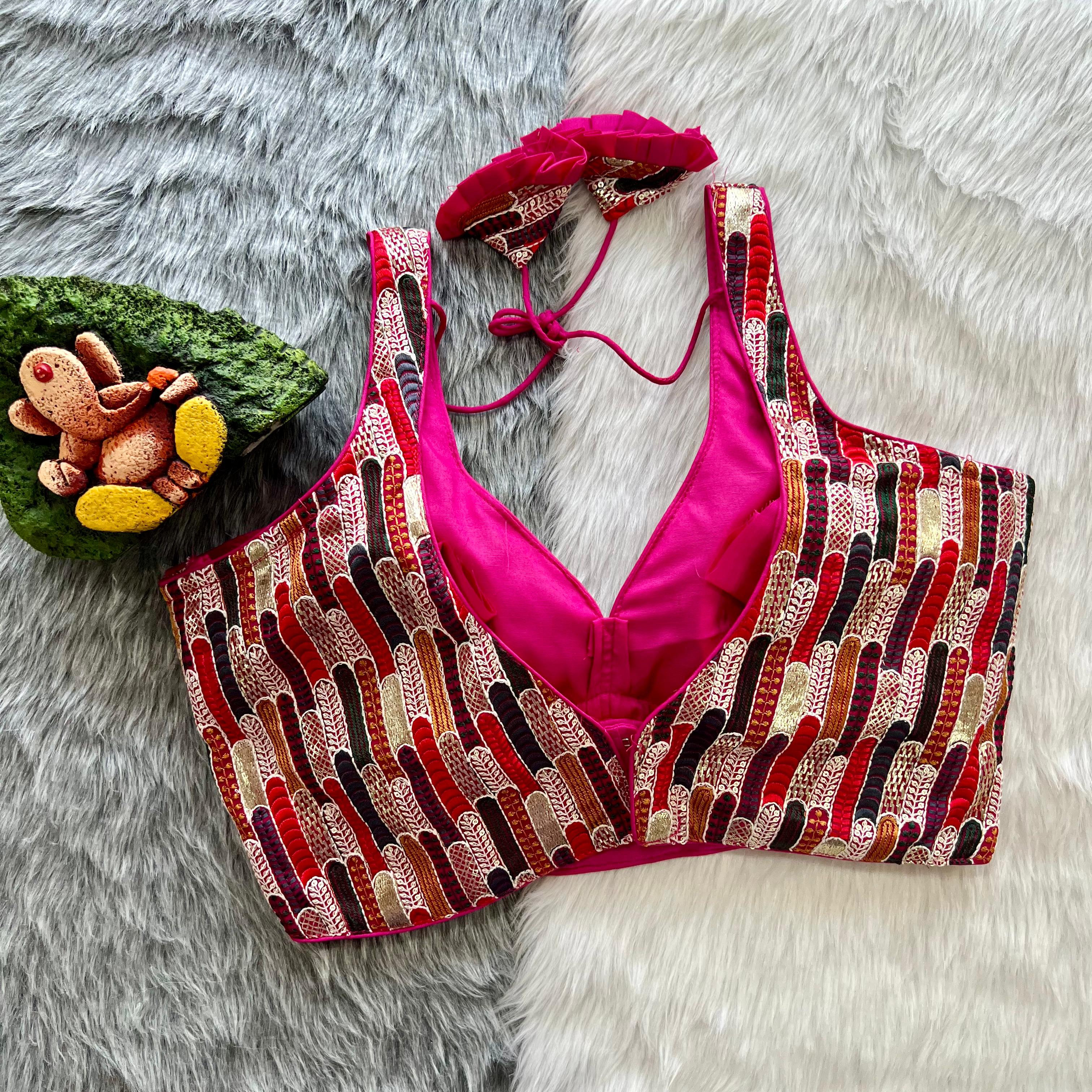 Sabyasachi Style Heavy Multi+foil Work Blouse