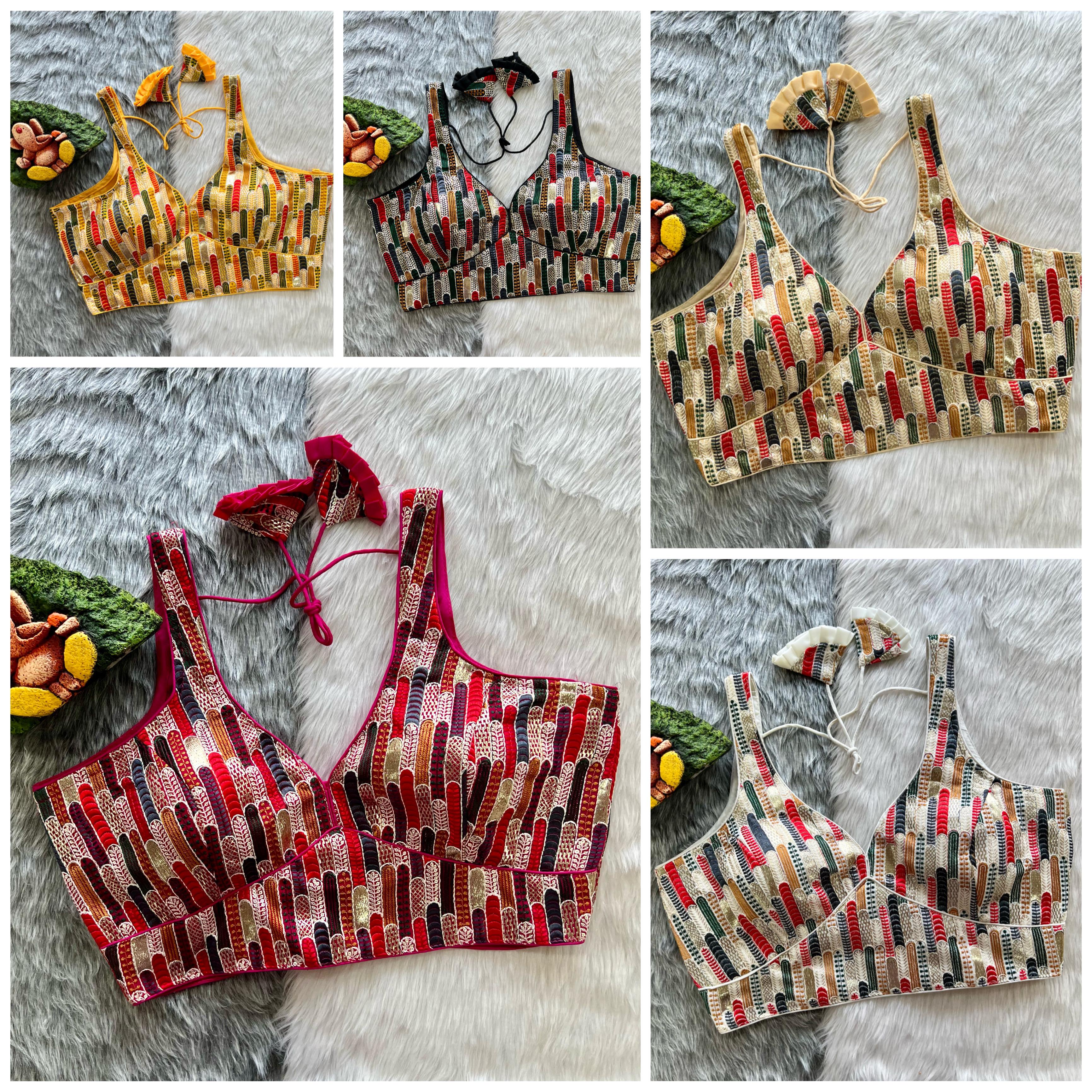 Sabyasachi Style Heavy Multi+foil Work Blouse