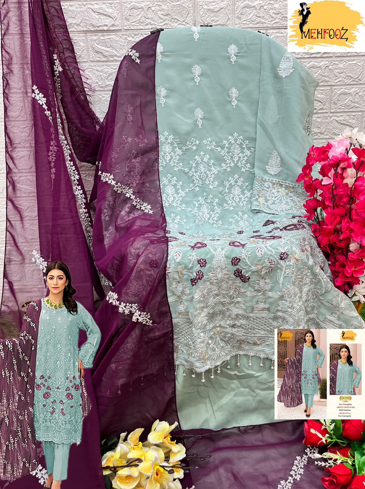 Mehfooz Aa 1016 Designer Pakistani Salwar Kameez (1151x04)