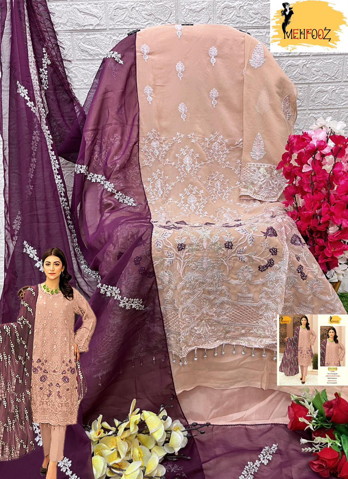 Mehfooz Aa 1016 Designer Pakistani Salwar Kameez (1151x04)