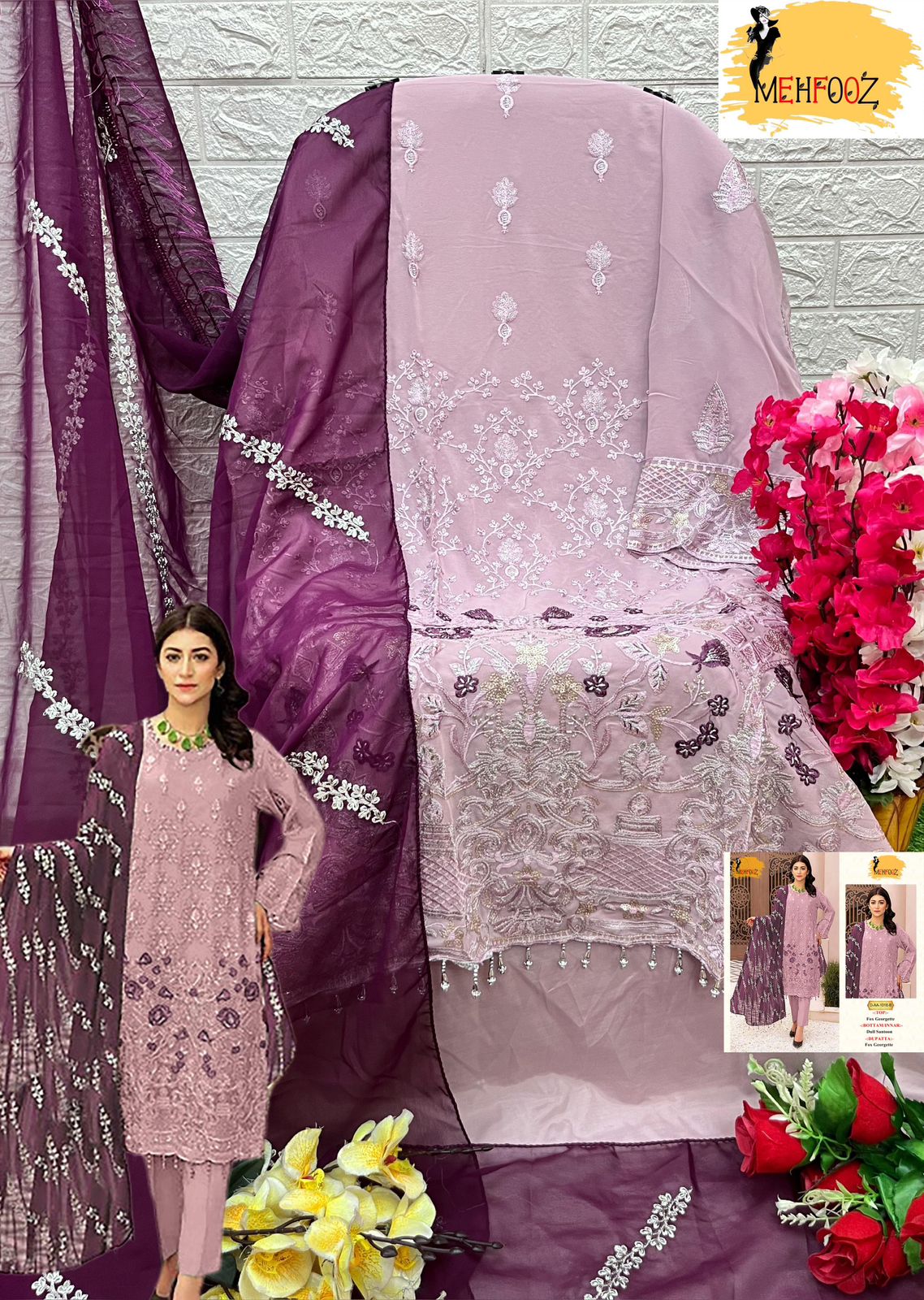 Mehfooz Aa 1016 Designer Pakistani Salwar Kameez