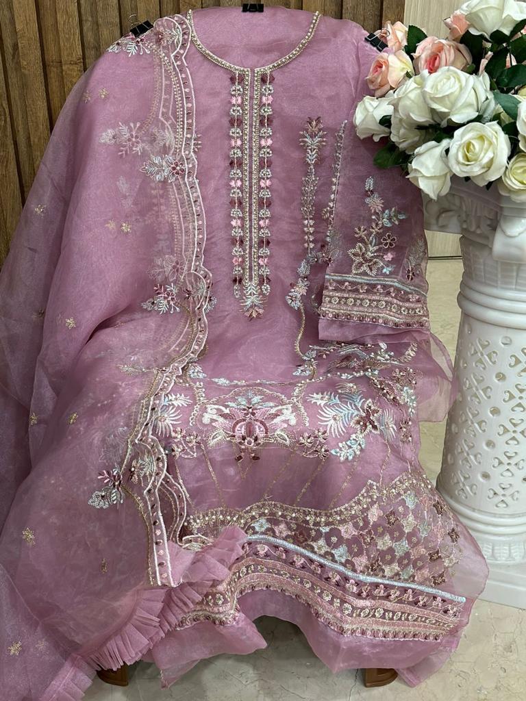 Mehboob Mistry Vol 1 D No 1070 Organza Heavy Embroidery Work Pakistani Salwar Kameez