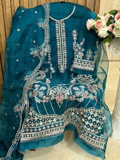 Mehboob Mistry Vol 1 D No 1070 Organza Heavy Embroidery Work Pakistani Salwar Kameez