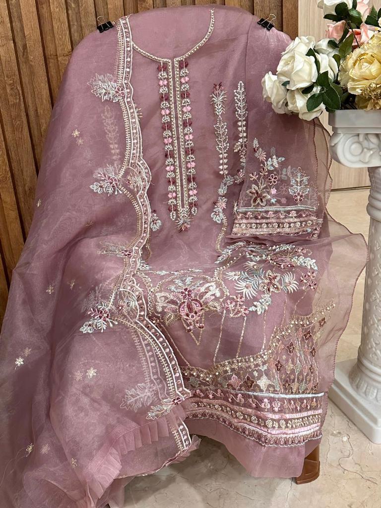 Mehboob Mistry Vol 1 D No 1070 Organza Heavy Embroidery Work Pakistani Salwar Kameez