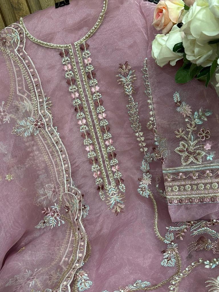 Mehboob Mistry Vol 1 D No 1070 Organza Heavy Embroidery Work Pakistani Salwar Kameez