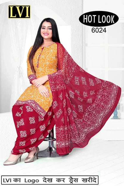 Hot Look Leon Patiyala Dress Material (215x25)