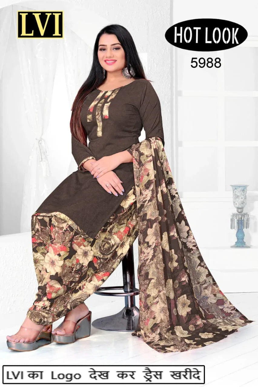 Hot Look Leon Patiyala Dress Material (215x25)