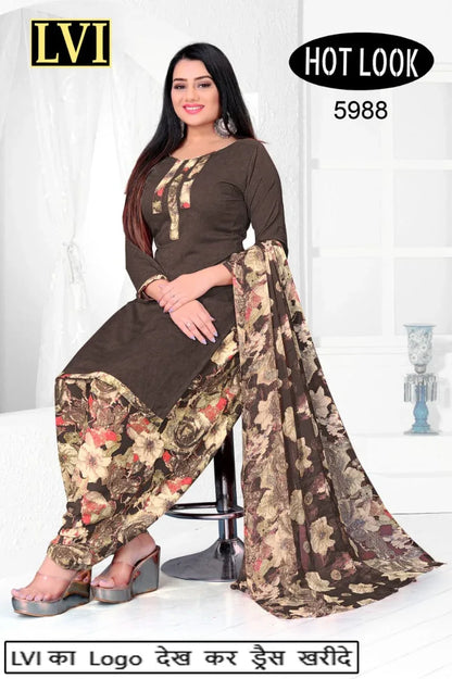 Hot Look Leon Patiyala Dress Material (215x25)