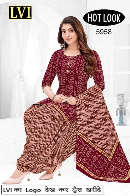 Hot Look Leon Patiyala Dress Material (215x25)