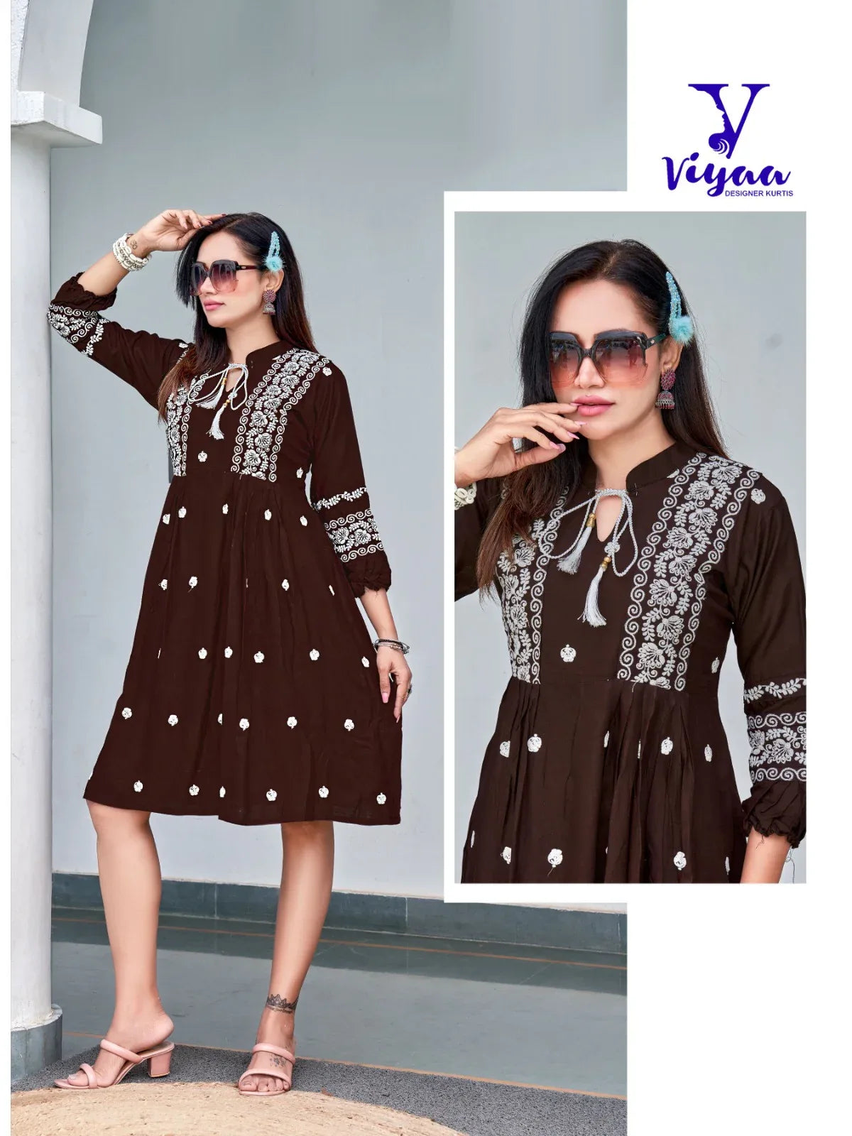 Viyaa Designer Candy Catalog Rayon Slub Party Wear Kurtis Collection (450x08)