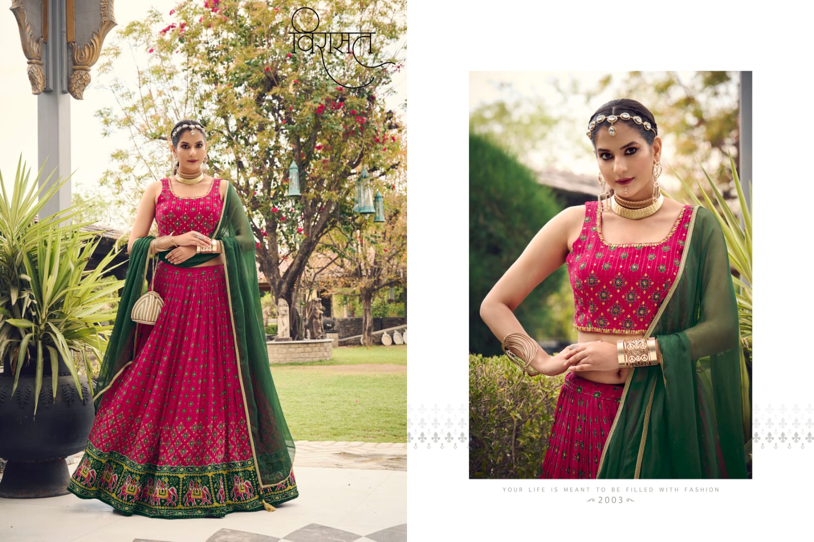 Arunima Virasat 2001 To 2007 Series Festive Wear Pure Chinnon Lehenga