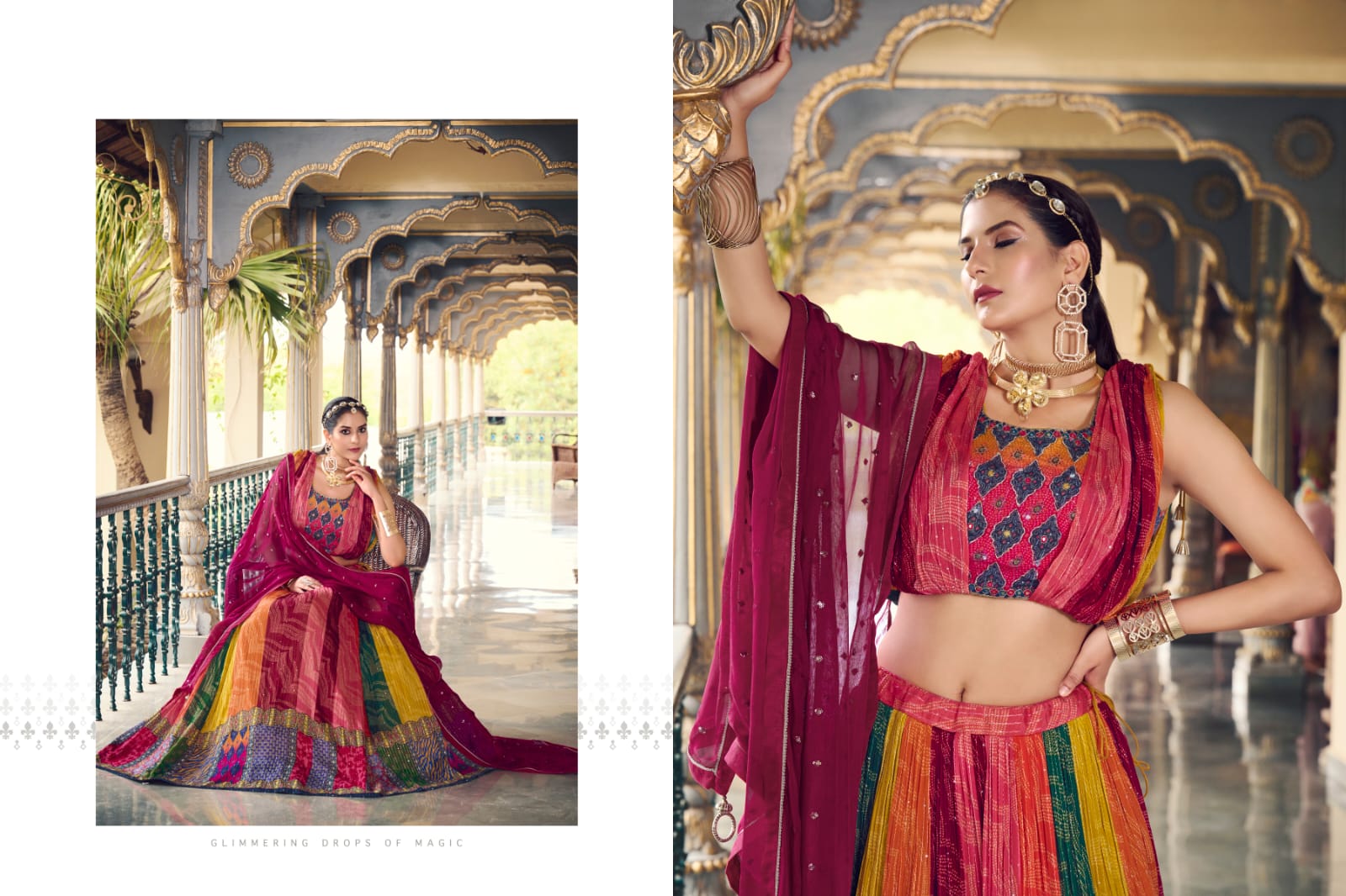 Arunima Virasat 2001 To 2007 Series Festive Wear Pure Chinnon Lehenga