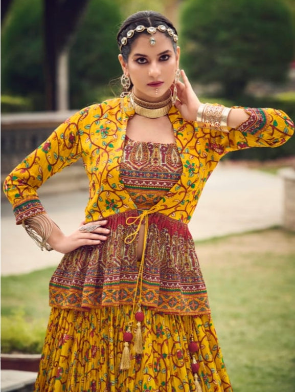 Arunima Virasat 2001 To 2007 Series Festive Wear Pure Chinnon Lehenga