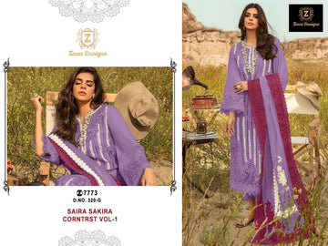 Ziaaz Designs 320 Saira Sakira Corntrst Vol 1 Suits