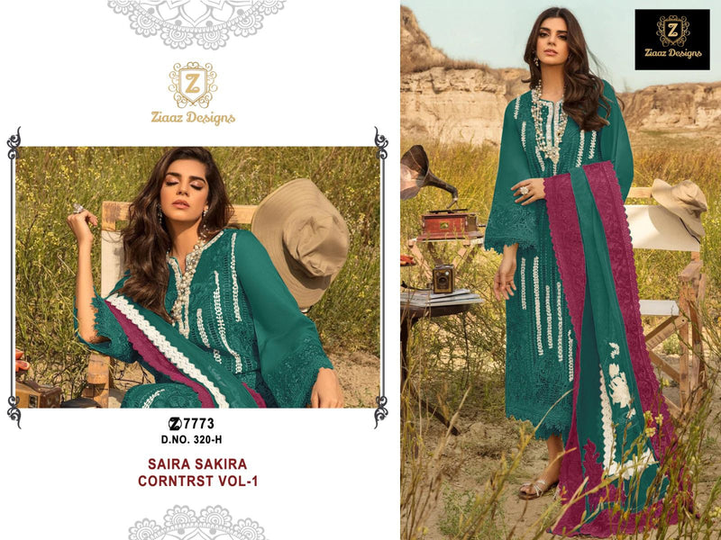 Ziaaz Designs 320 Saira Sakira Corntrst Vol 1 Suits (1199x06)