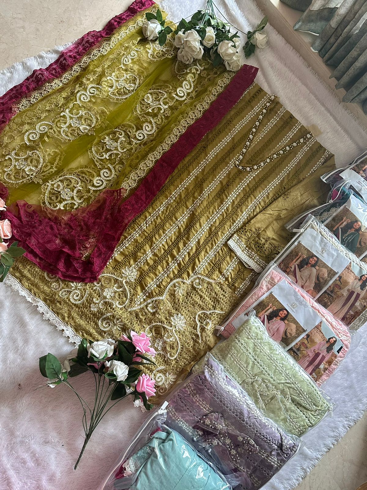 Ziaaz Designs 320 Saira Sakira Corntrst Vol 1 Suits