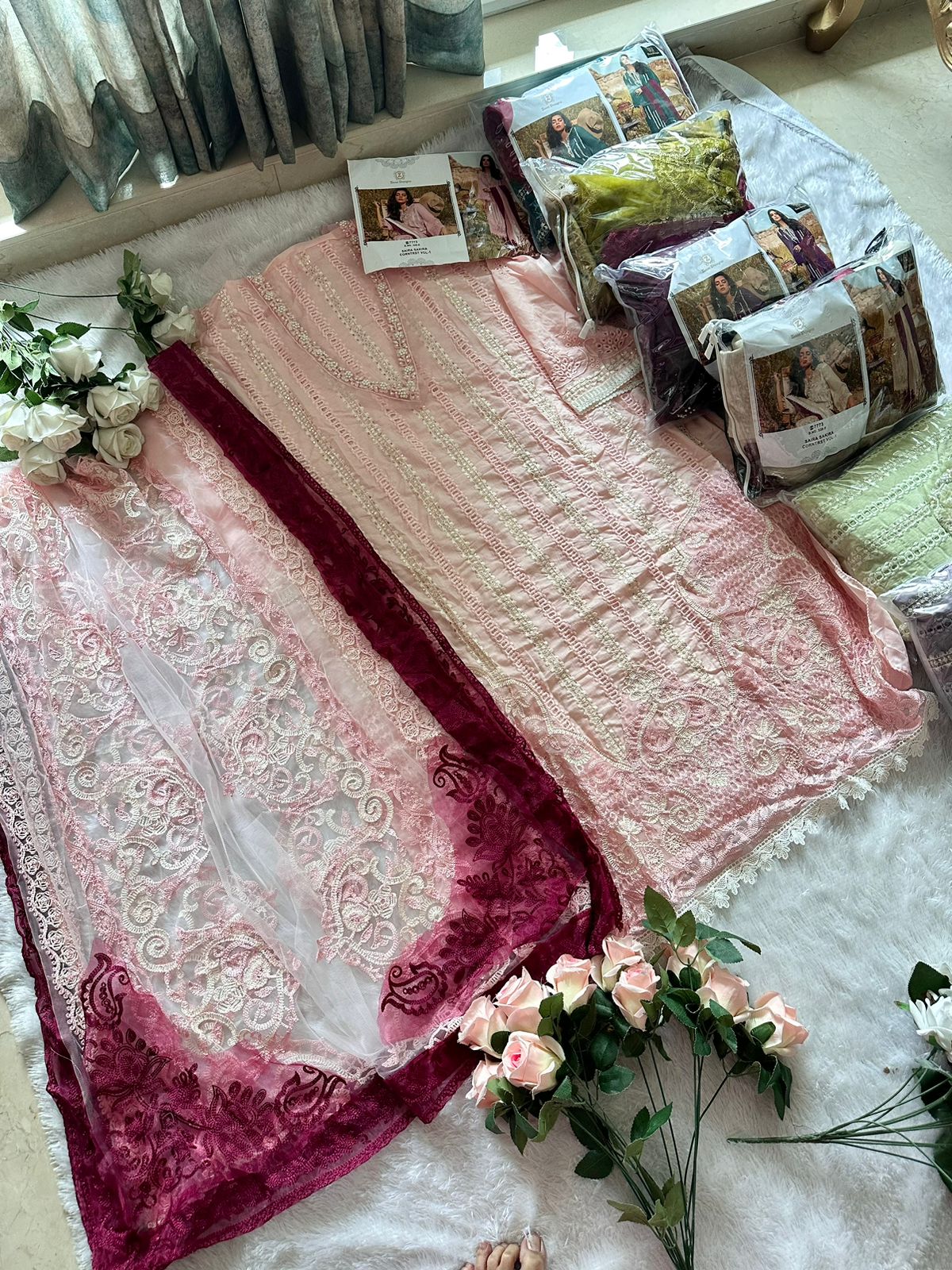 Ziaaz Designs 320 Saira Sakira Corntrst Vol 1 Suits