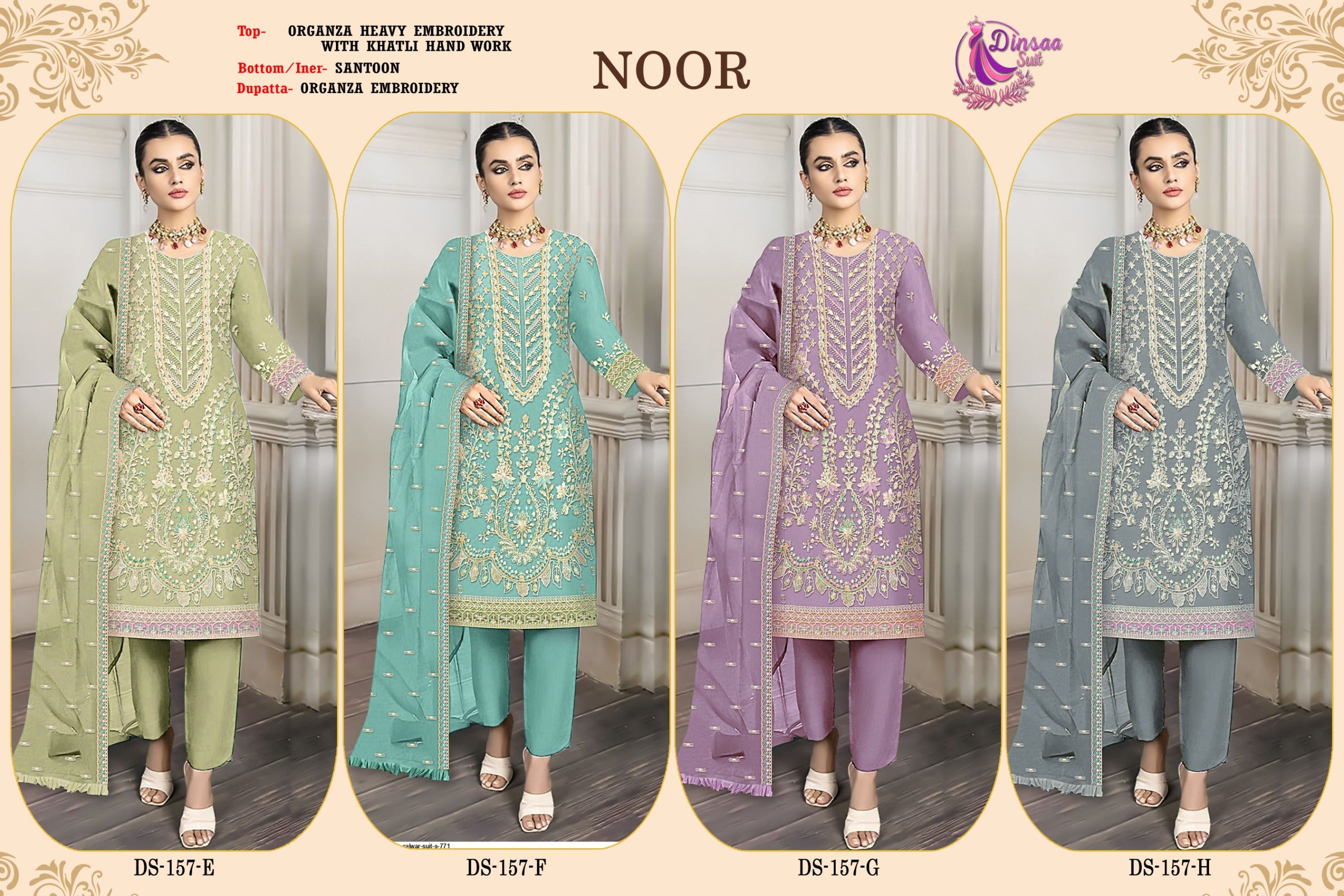 Dinsaa Suit Ds 157 Noor Pakistani Suits (1199x06)
