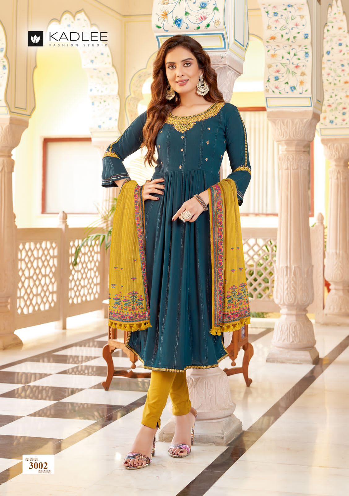 Kadlee Sangam Rayon Weaving Kurti (1095x06)