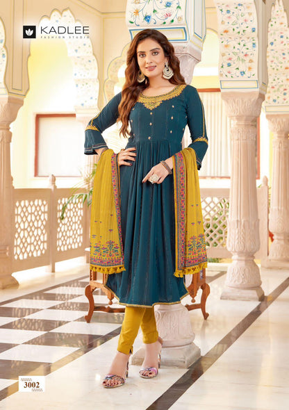 Kadlee Sangam Rayon Weaving Kurti (1095x06)