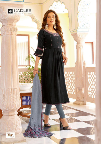 Kadlee Sangam Rayon Weaving Kurti (1095x06)