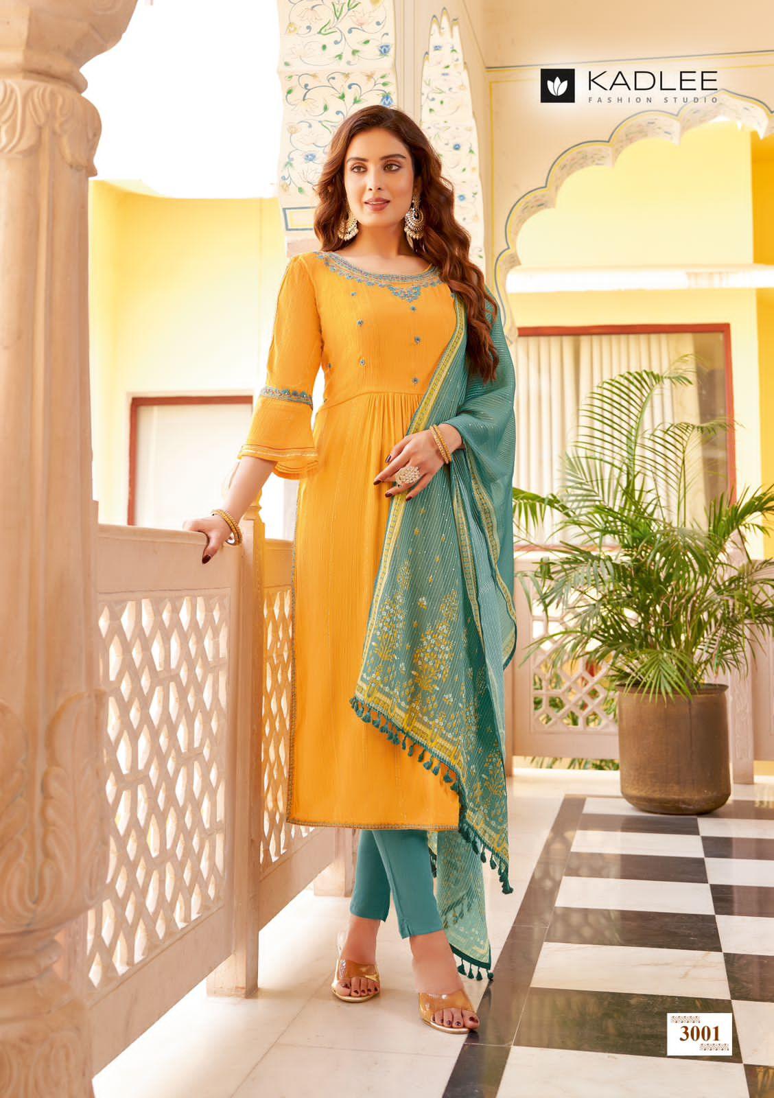 Kadlee Sangam Rayon Weaving Kurti (1095x06)