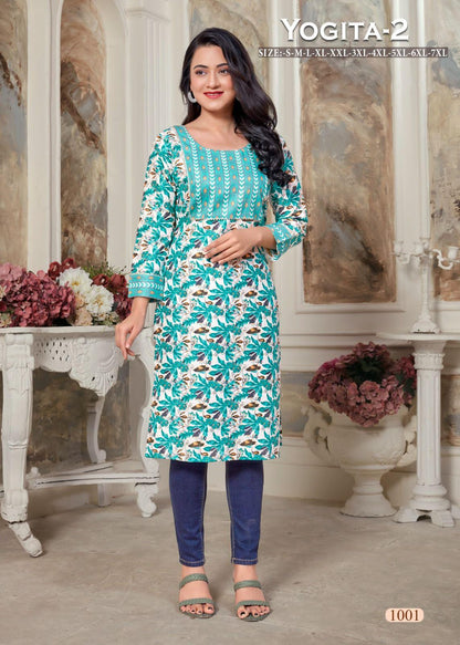 Yogita Vol-2 Casual Wear &amp; Ethnic Wear Heavy Rayon Kurtis (330x04)