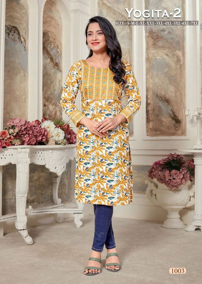 Yogita Vol-2 Casual Wear &amp; Ethnic Wear Heavy Rayon Kurtis (330x04)