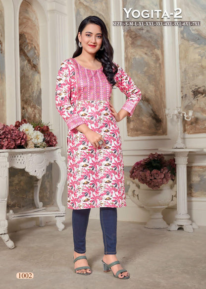Yogita Vol-2 Casual Wear &amp; Ethnic Wear Heavy Rayon Kurtis (330x04)