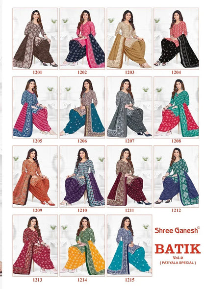 Shree Ganesh Batik Vol 2 Dress Material (545x15)