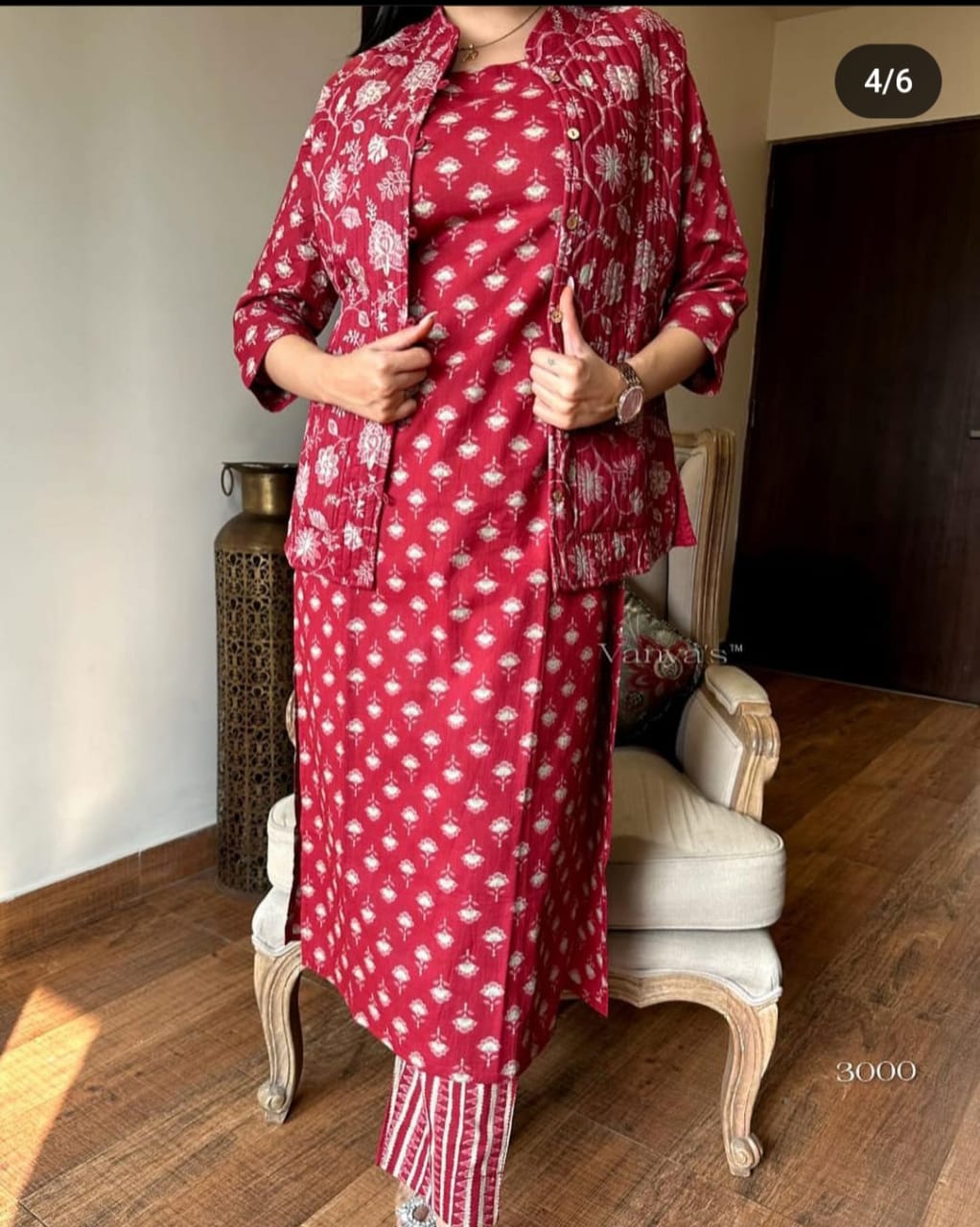 Beautiful Designer Winter Cotton Kurti Pant Set