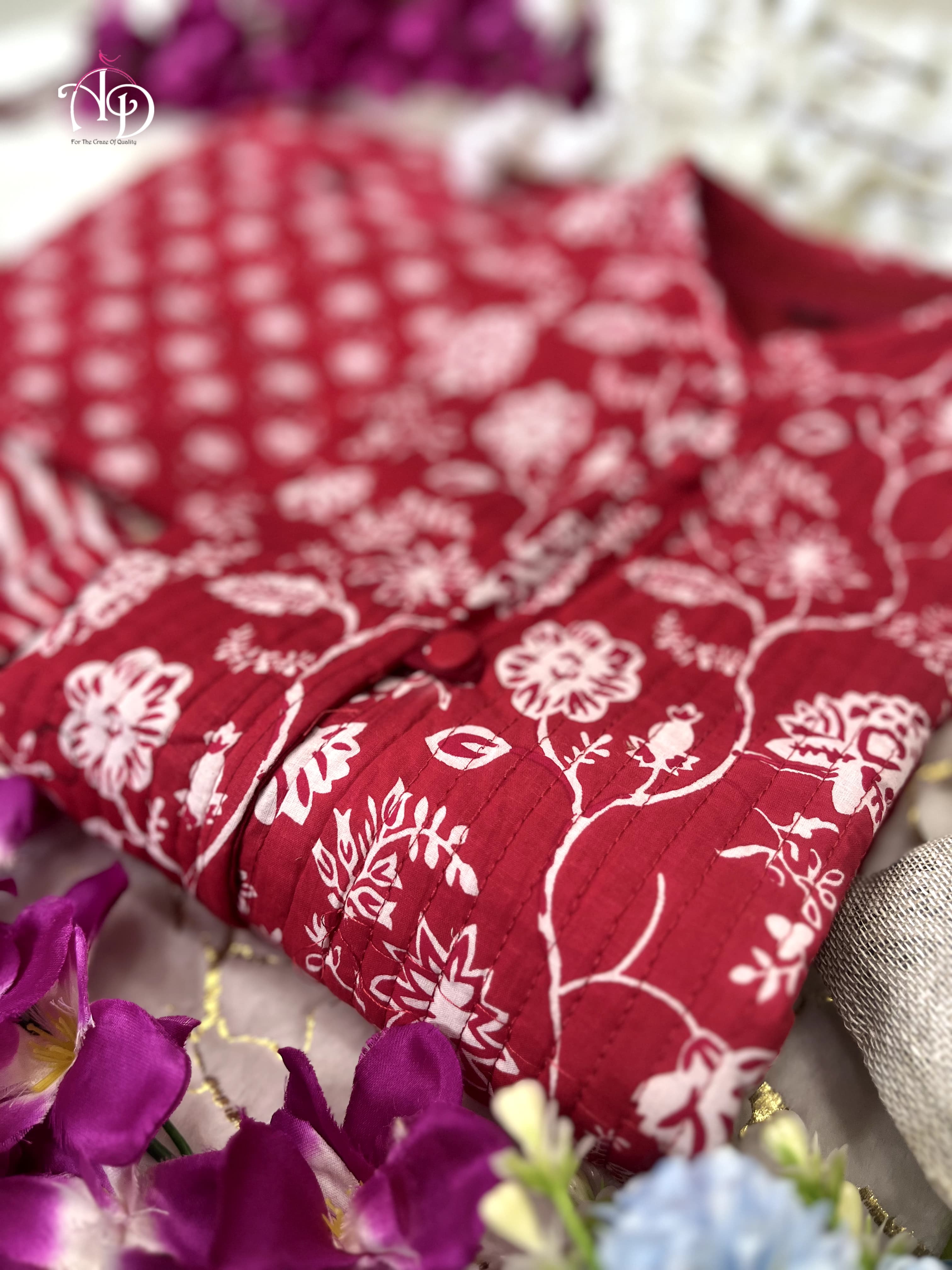 Beautiful Designer Winter Cotton Kurti Pant Set