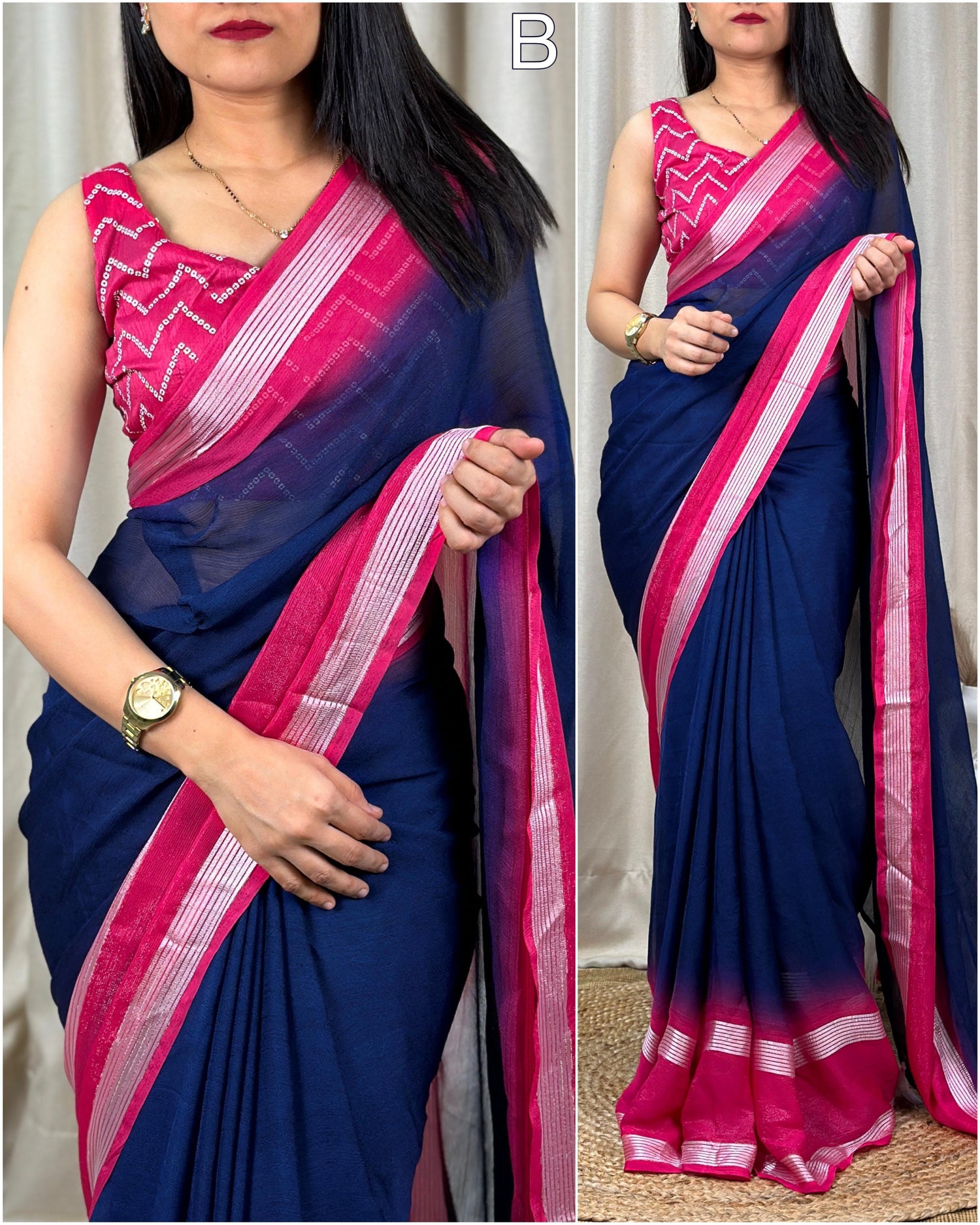 Beautiful Designer Mysha Chiffon Saree (990x07)