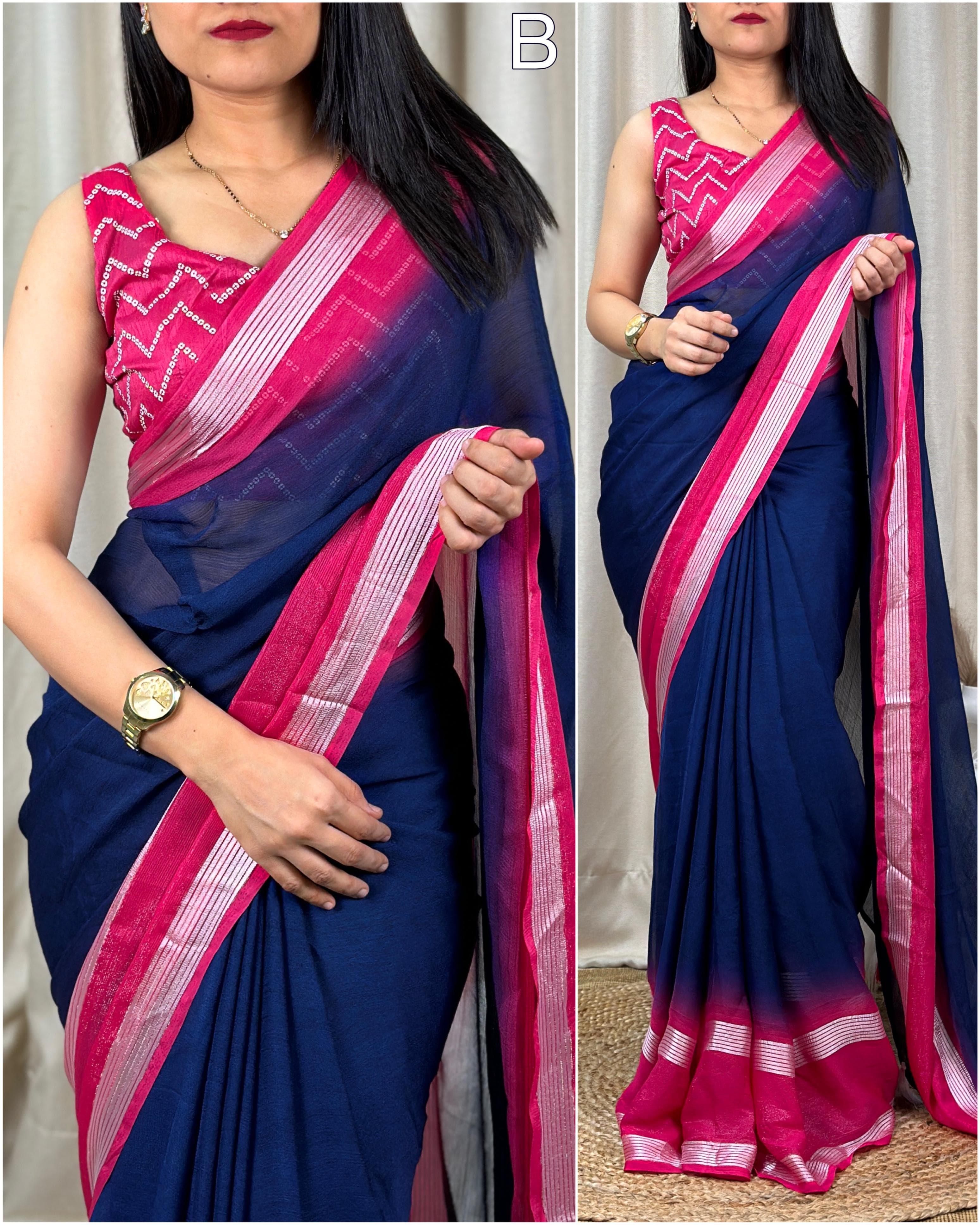Beautiful Designer Mysha Chiffon Saree (990x07)