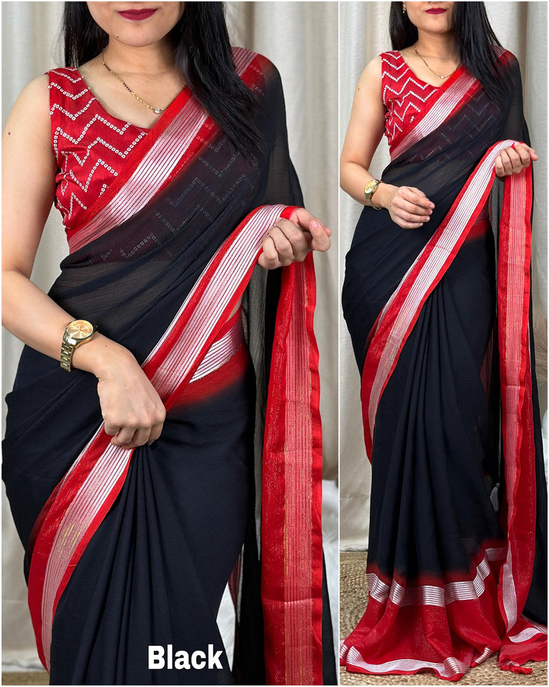 Beautiful Designer Mysha Chiffon Saree (990x07)