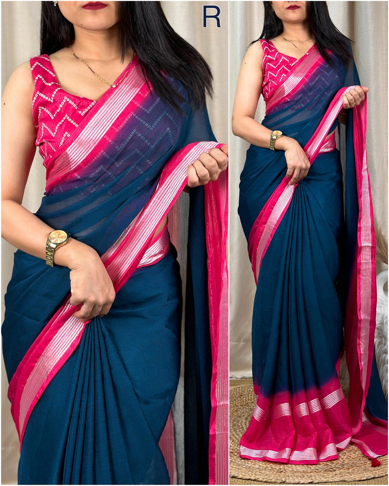 Beautiful Designer Mysha Chiffon Saree (990x07)