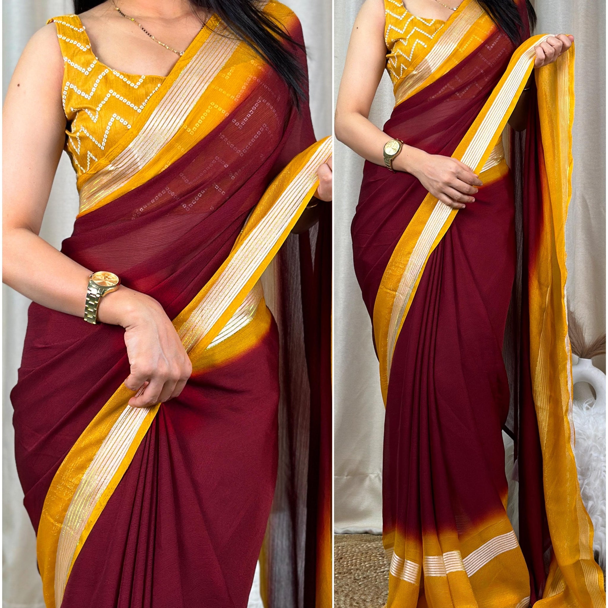 Beautiful Designer Mysha Chiffon Saree