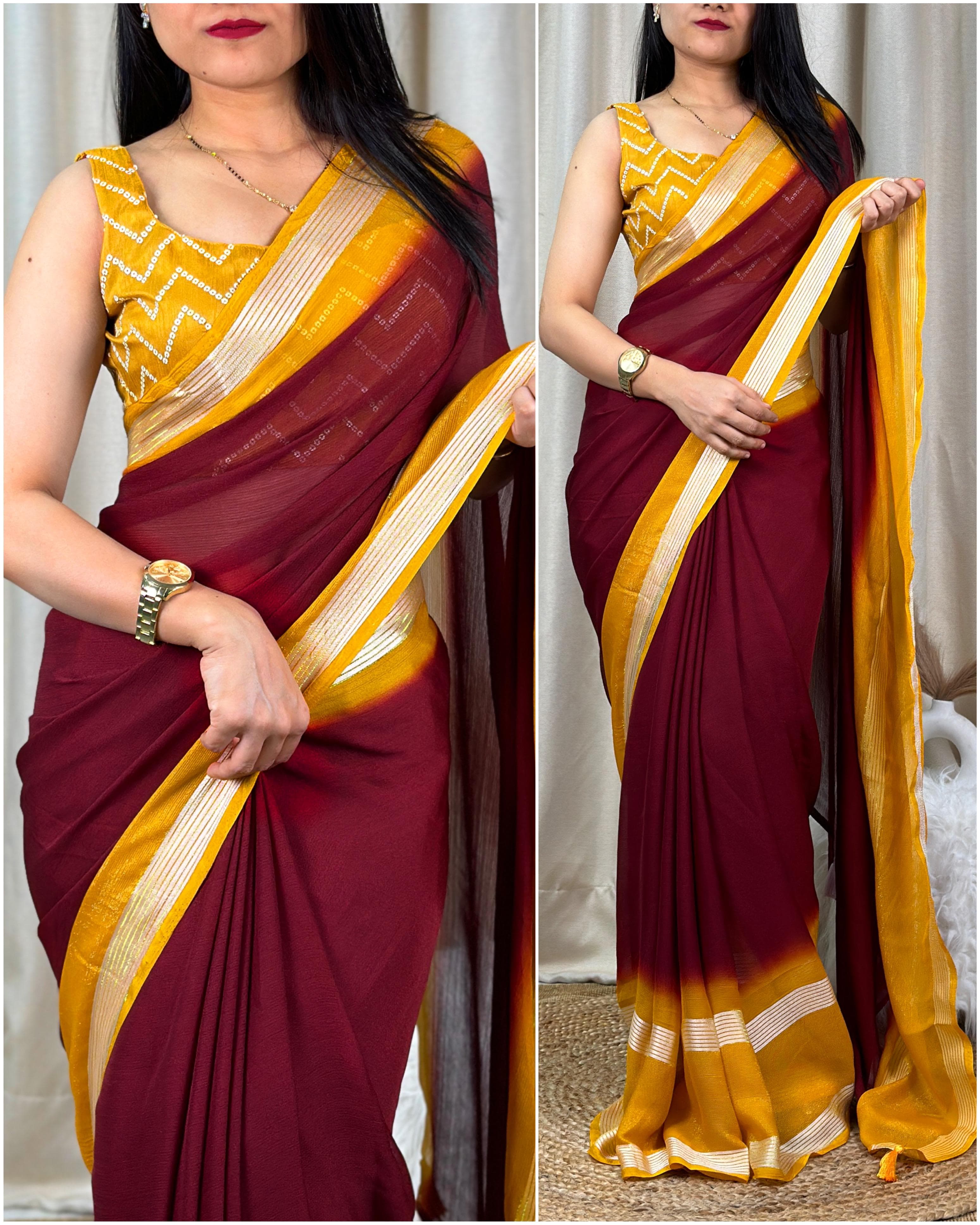 Beautiful Designer Mysha Chiffon Saree
