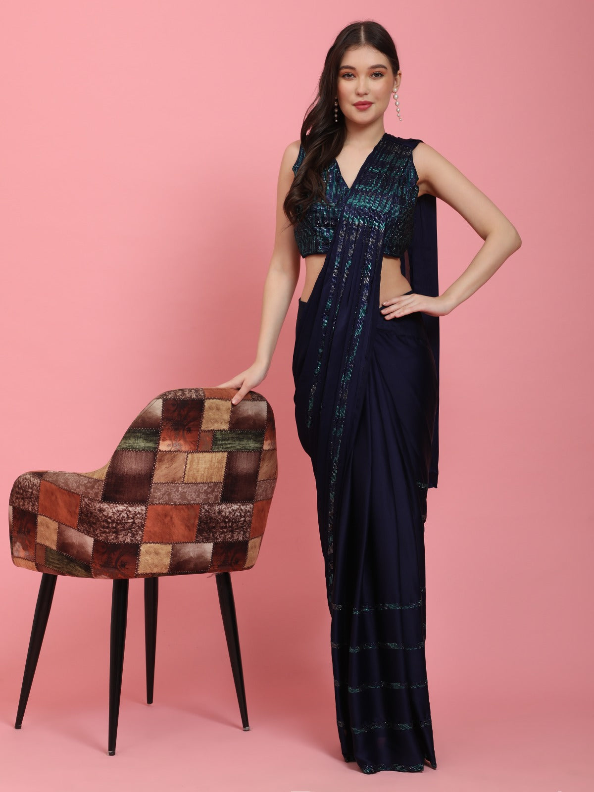 Party Wear Designer Ready To Wear One minute Sarees 10209