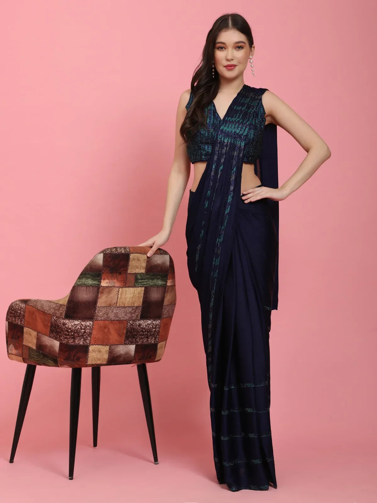 Party Wear Designer Ready To Wear One minute Sarees 10209