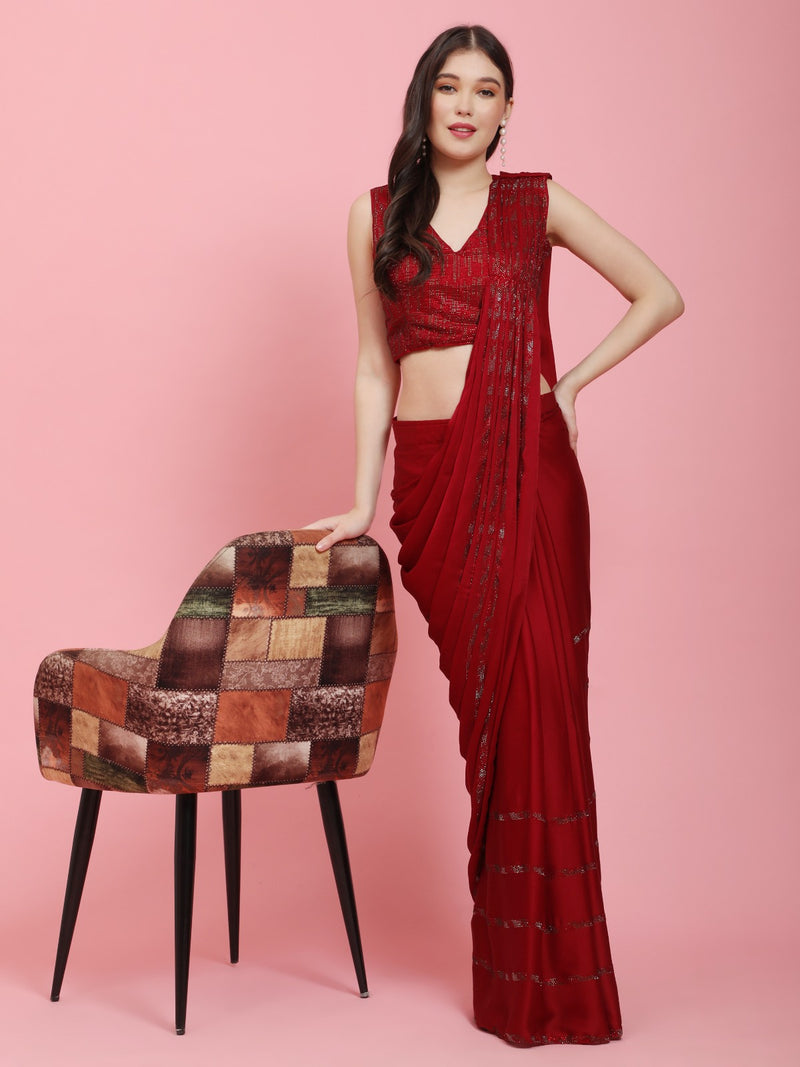 Party Wear Designer Ready To Wear One minute Sarees 10209
