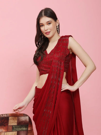 Party Wear Designer Ready To Wear One minute Sarees 10209
