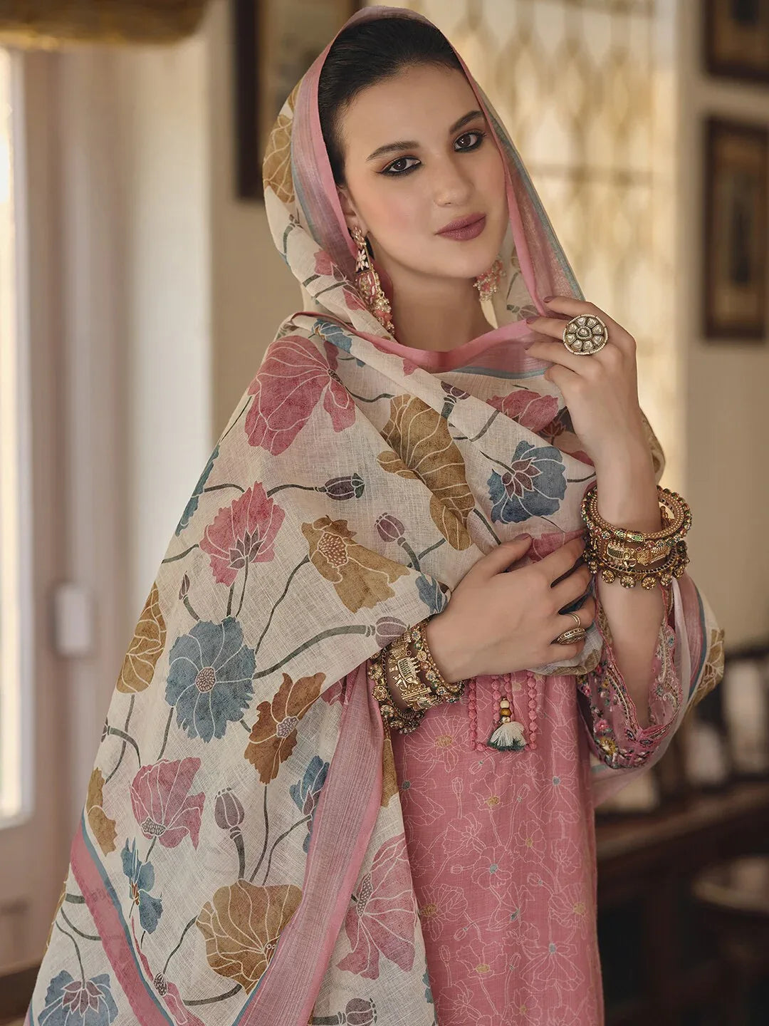 Beautiful Designer Heavy Reyon Kurti Pent with dupatta
