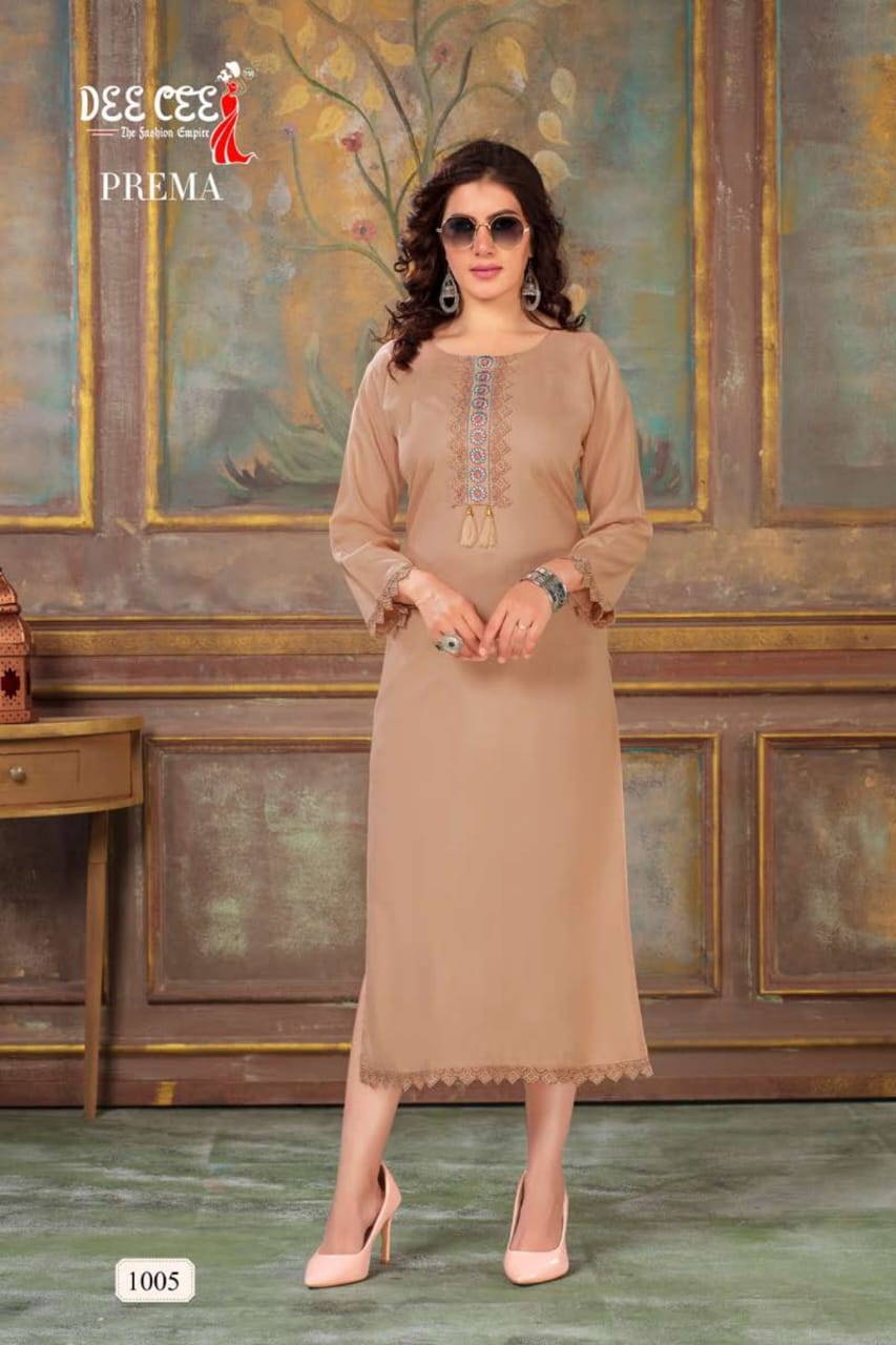 Prema Deecee 1001-1006 Series Latest Designer Kurti Set (325x06).